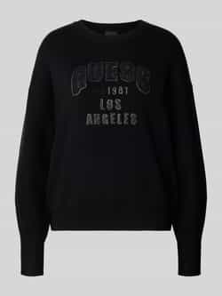Guess Gebreide pullover met siersteentjes model 'LEIGHTON'