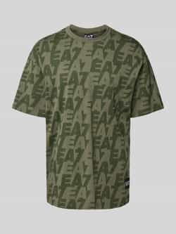 EA7 Emporio Armani T-shirt met all-over labelprint