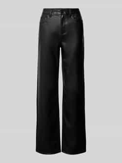 Vero Moda Wide leg broek in leerlook model 'TESSA'