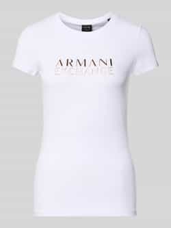 Armani Exchange T-shirt met labeldetail