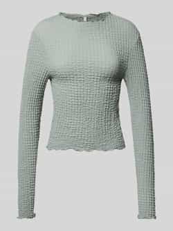 Only Slim fit shirt met lange mouwen in seersucker-look model 'LENA'