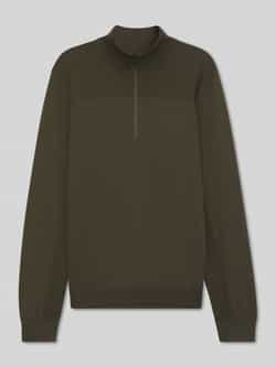 BOSS Green Regular fit pullover met scheerwol model 'KN_Momentum-X QZ'