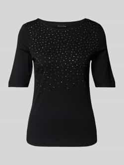 Christian Berg Woman T-shirt met siersteentjes en ronde hals