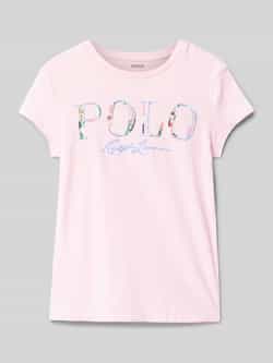 Polo Ralph Lauren Teens T-shirt met logodetail en ronde hals
