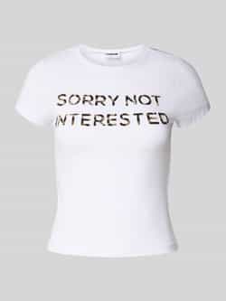 Noisy May T-shirt met statementstitching model 'KATINKA'