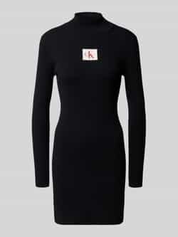 Calvin Klein Jeans Mini-jurk met logopatch in gebreide look