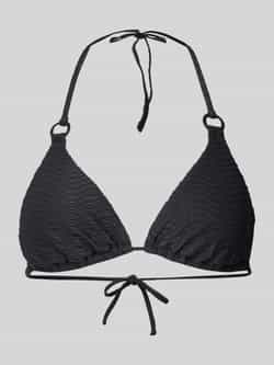 Marc O'Polo Triangel-bikinitop Summer Blacks met getextureerde materiaalaanzicht
