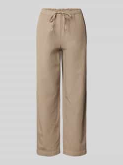 Marc O'Polo Tapered joggingbroek in een luchtige mix van katoen en linnen