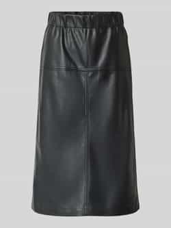 Rich & Royal Midirok in leerlook met loopsplit