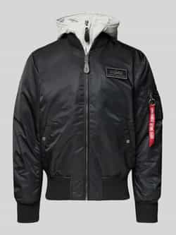 Alpha industries Bomberjack met capuchon en labelstitching