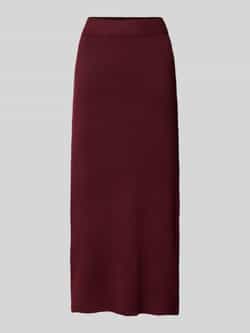 Vero Moda Gebreide midirok met loopsplit model 'WHITNEY'