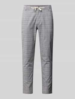 Lindbergh Tapred fit stoffen broek met glencheck-motief