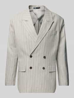 Selected Homme Linnen colbert met paspelzak op de borst