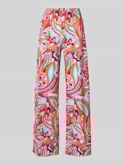 SEDUCTIVE Wide leg stoffen broek met elastische band model 'KIMBERLEY'