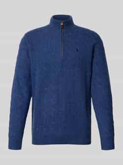 Polo Ralph Lauren Gebreide pullover van een mix van katoen en kasjmier met opstaande kraag
