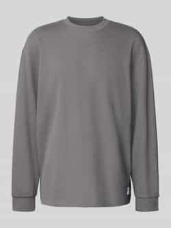 Hugo Blue Regular fit sweatshirt van katoenmix model 'NUWOLO'