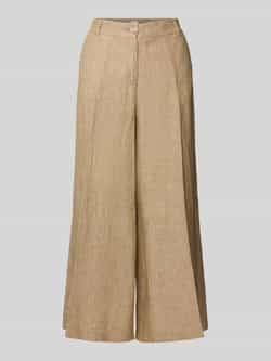 BRAX Wide leg linnen broek met verkort model 'STYLE.MELLI'
