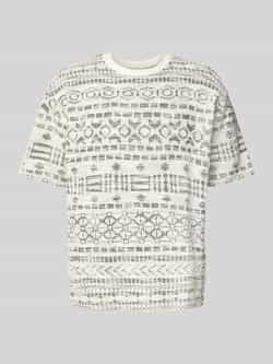 MCNEAL T-shirt met geribde ronde hals