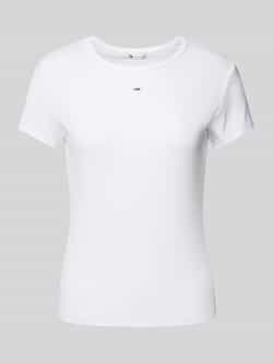 TOMMY JEANS T-shirt Slim Essential Rib Shirt Rippshirt Rundhalsshirt