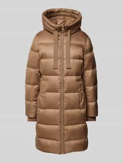 Marc O'Polo Regular fit lange donsjas met veren