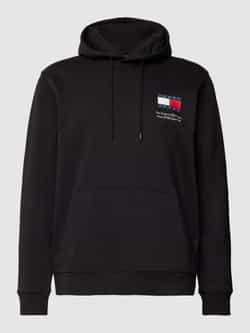 Tommy Hilfiger Zwarte hoodie met logoprint Black Heren