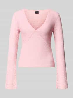 Gina Tricot Shirt met lange mouwen en V-hals