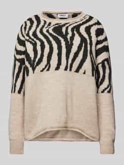 Only Relaxed fit gebreide pullover met rolzoom en extra brede schouders modell 'JADE'