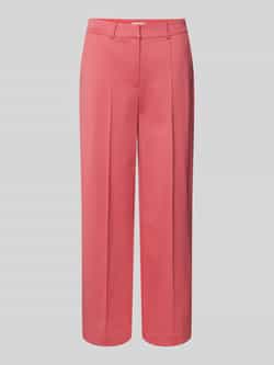 Ichi Wide leg stoffen broek met vaste persplooien model 'KATE'
