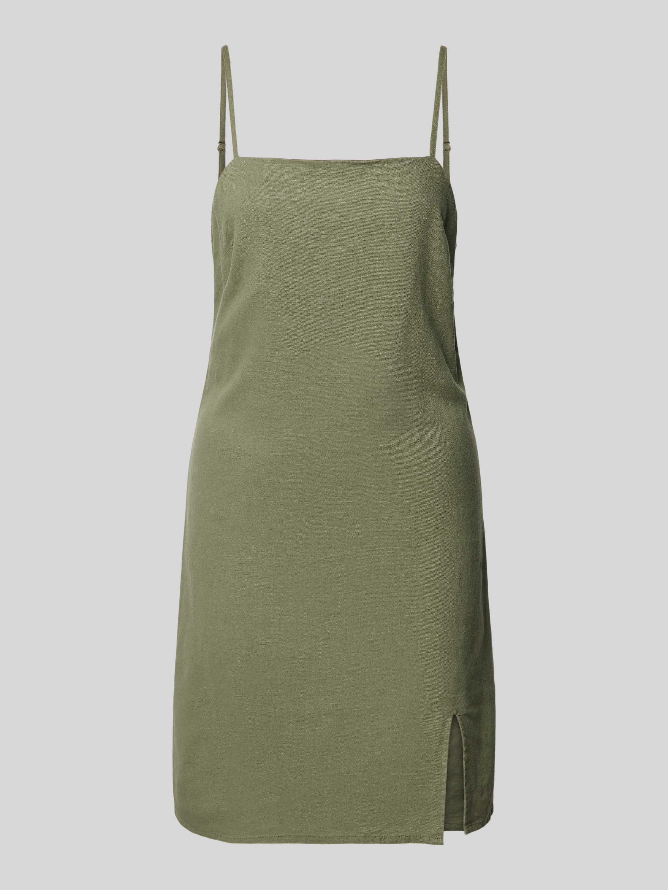Only Linnen jurk met vierkante hals model 'CARO'