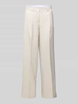Milano italy Straight leg stoffen broek met bandplooien