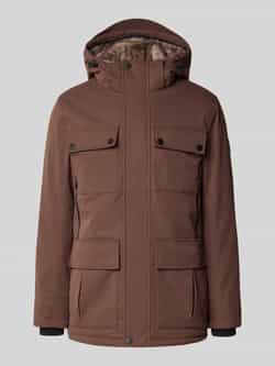 Tom Tailor Regular fit parka met voering van capuchon van imitatiebont