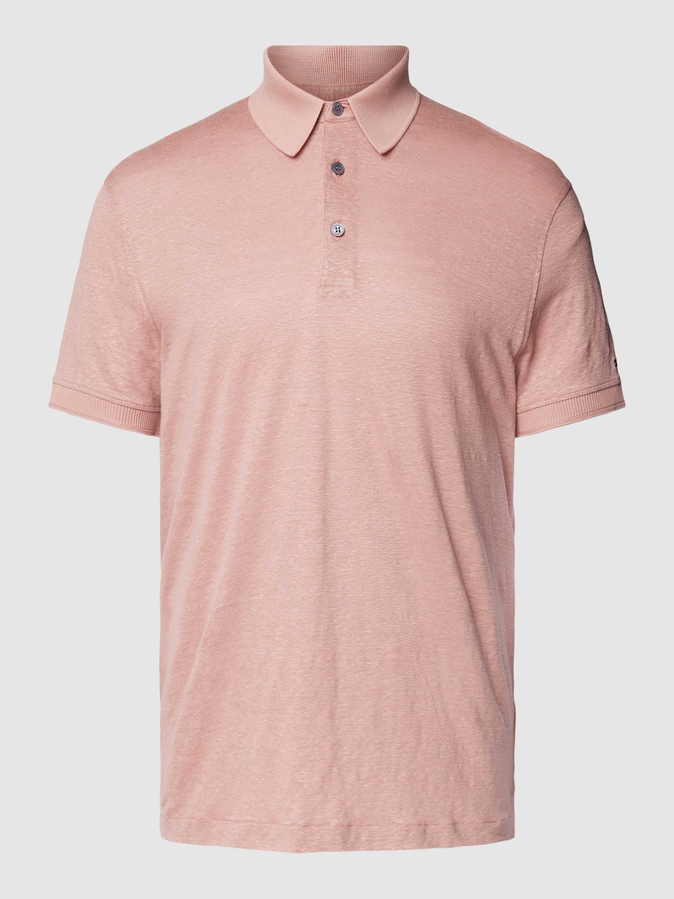 Tommy Hilfiger Regular fit poloshirt van linnenmix