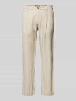 Marc O'Polo Tapered linnen broek met bandplooi model 'OSBY JOGGER'