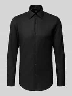 Boss Slim fit zakelijk overhemd van katoenmix model 'HANK'