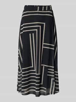 ZABAIONE Midirok met geometrische all-over prin model 'Serena'