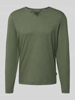 Blend Shirt met lange mouwen en korte knoopsluiting model 'IVALDE'