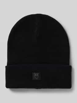 Knowledge Cotton Apparel Muts van wol met labelpatch