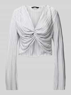 Vero Moda Shirt met lange mouwen en knoopdetails van plissé model 'PLIS'