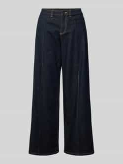 Comma Wide leg jeans met contrastnaden