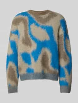CK Calvin Klein Regular fit gebreide pullover van een mix van alpaca en wol met motiefprint