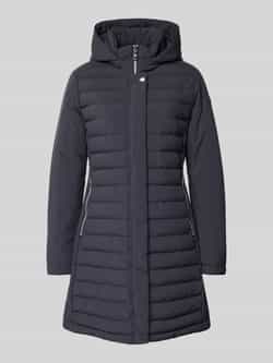 Fuchs Schmitt Gewatteerde lange jas met gevoerde opstaande kraag