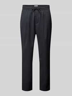 Casual friday Relaxed fit stoffen broek met tunnelkoord