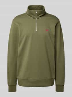 Levis LEVI'S Fleece 1 2 Zip Sweatshirt Green- Heren Green
