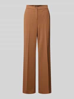 STEHMANN Wide leg bandplooibroek met steekzakken model 'Hillda'