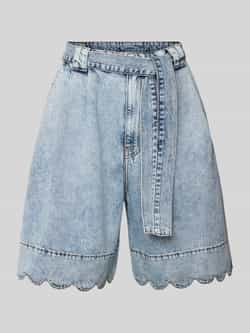 Stella Nova Baggy fit korte jeans met strikceintuur