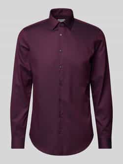 Jake*s Slim fit zakelijk overhemd met kentkraag