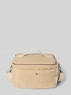 STUDIO NOOS Koeltas met labeldetail model 'Ecru Teddy Cooler Bag'