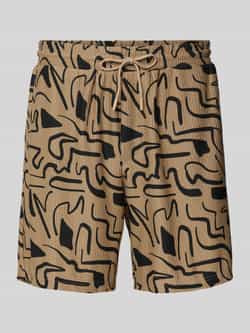 Only & Sons Korte regular fit broek met structuurmotief model 'TEL'