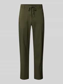Selected Homme Regular tapered fit chino met tunnelkoord model 'LERO'