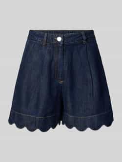 Stella Nova Korte jeans van lyocell met golvende zoom